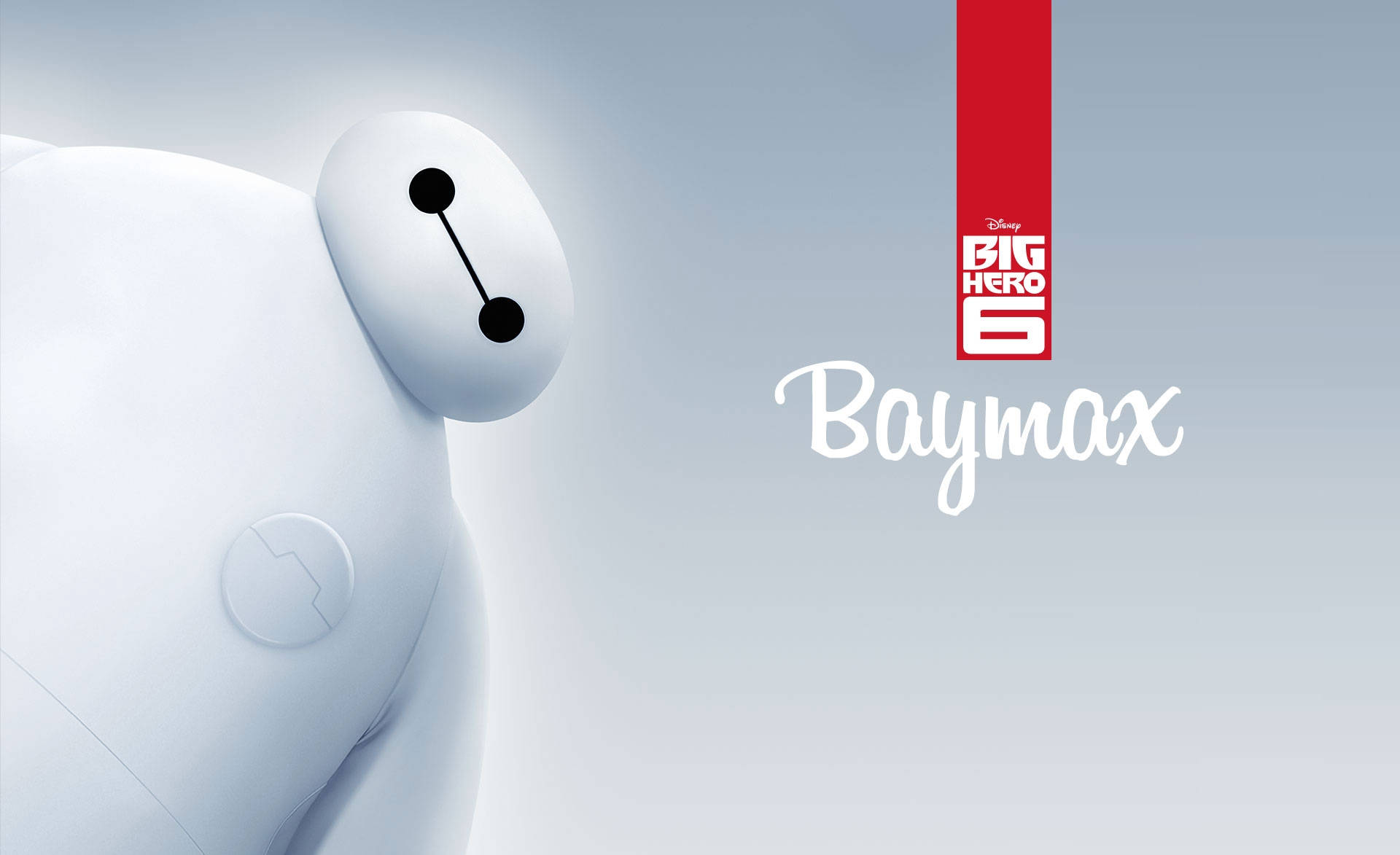 Baymax 桌布 壁紙 — 《大英雄天團》白色充氣機器人Baymax的特寫，背景為柔和漸層色。
