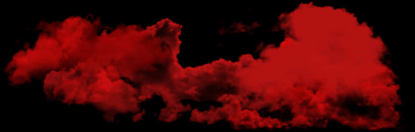 Red Smoke Effect 桌布 壁紙 — 大量深紅色煙霧在純黑虛空中翻湧，營造出戲劇性且強烈的視覺效果。