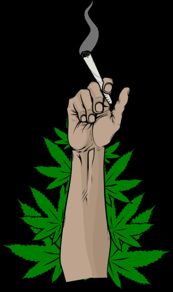 大麻文化拳握大麻煙 壁紙