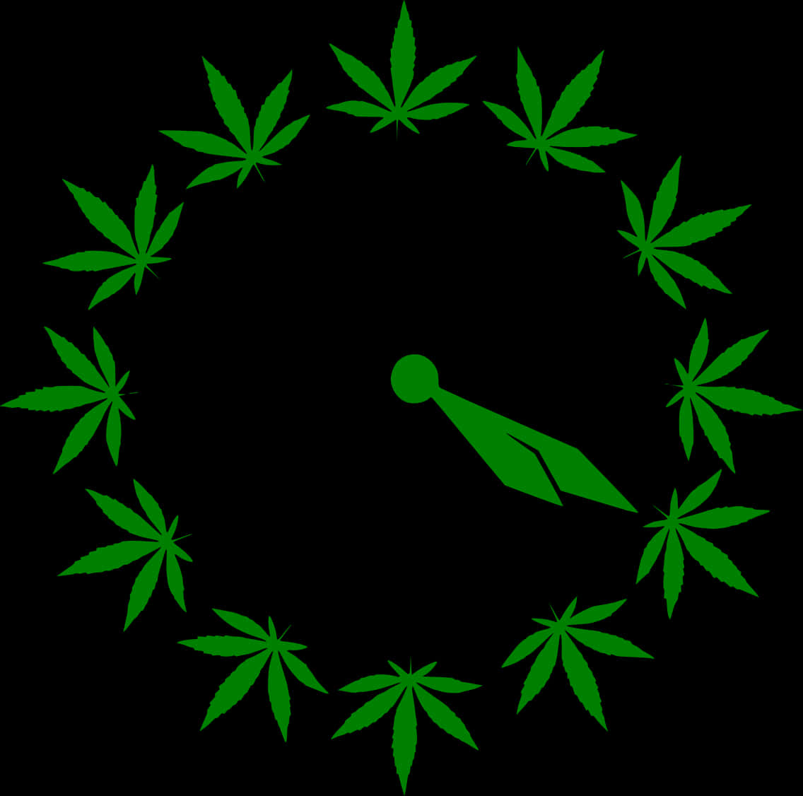 大麻時鐘圖形 壁紙