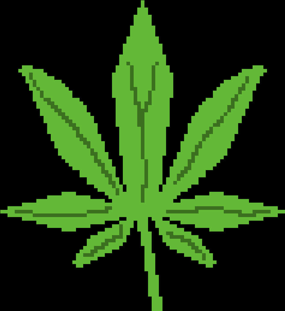 大麻葉像素藝術 壁紙