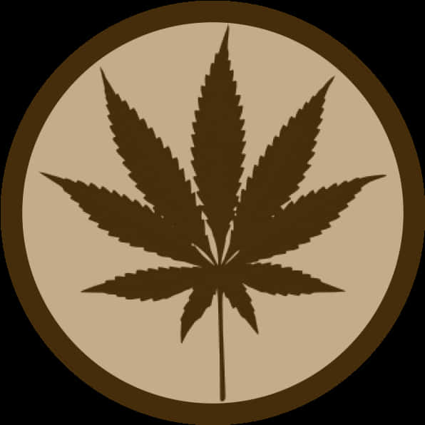 大麻葉圖標棕色背景 壁紙
