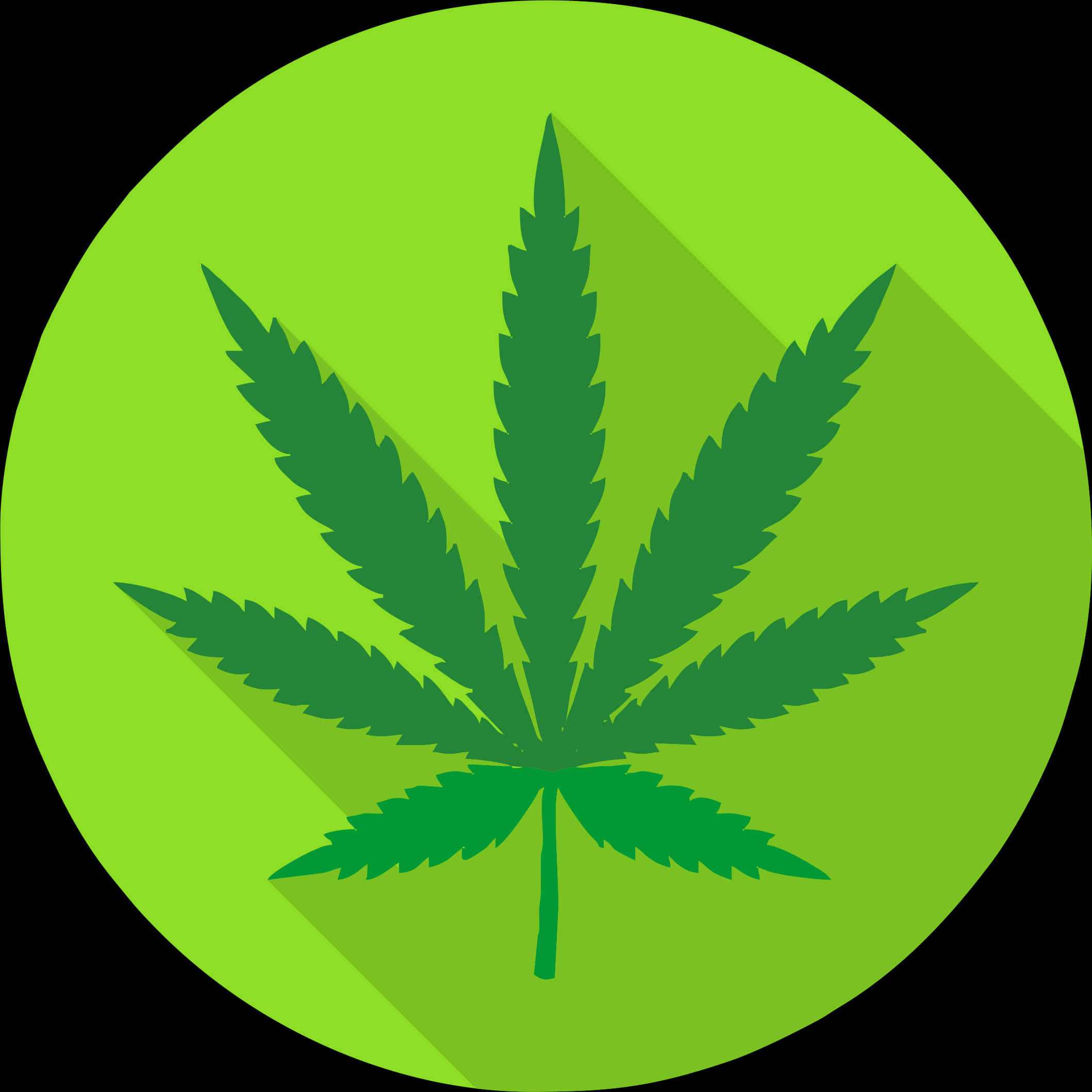 大麻葉圖示 綠色背景 壁紙