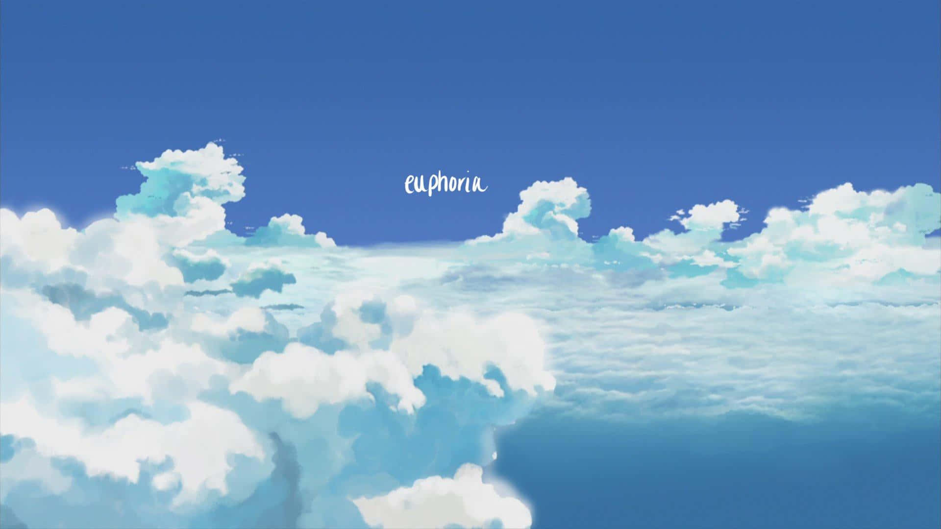 天空中的雲朵插畫 壁紙