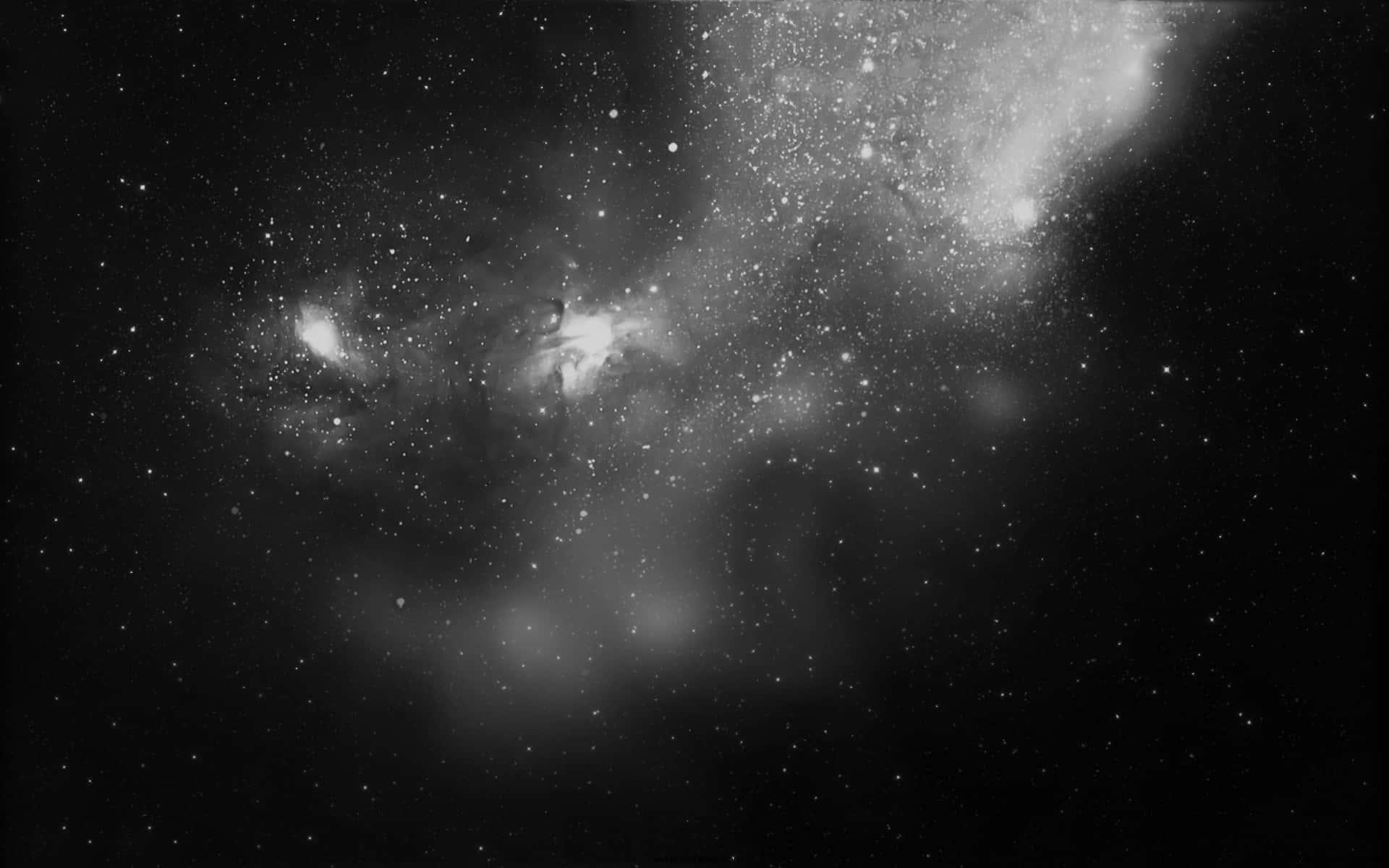 太空中一顆星星的黑白照片 壁紙