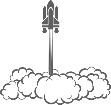 太空梭發射剪影 壁紙
