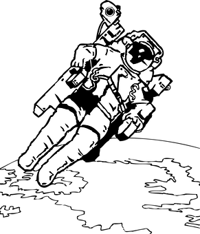 太空漂流中的太空人 壁紙