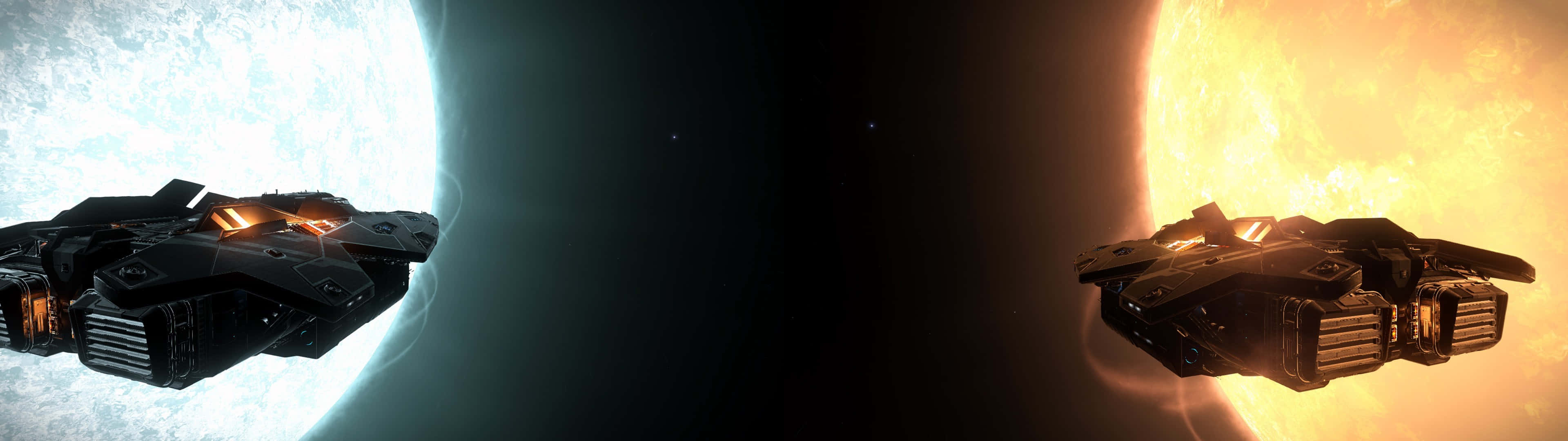 太空船 3840 X 1080 遊戲 壁紙