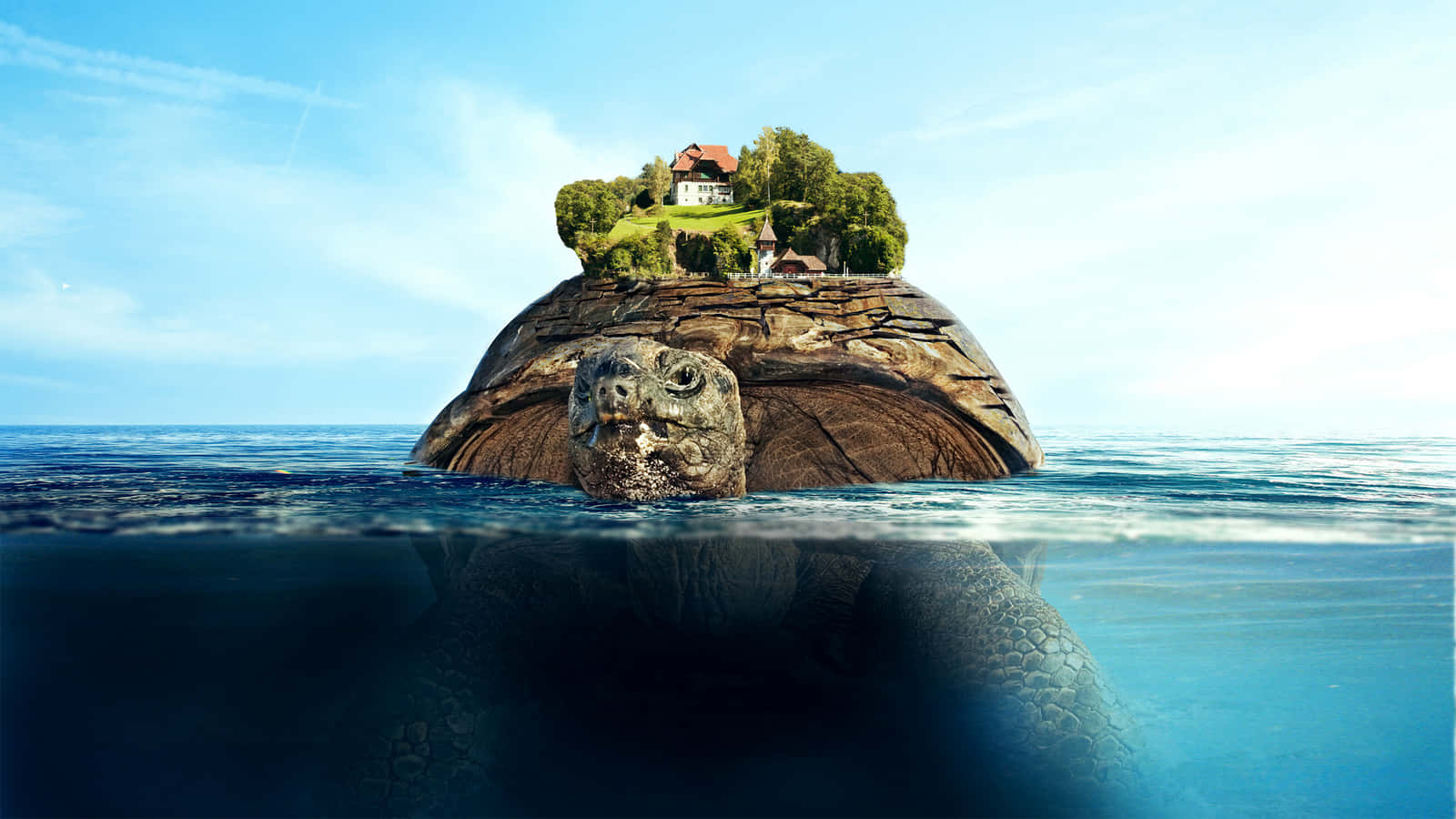 奇幻島嶼背景 壁紙