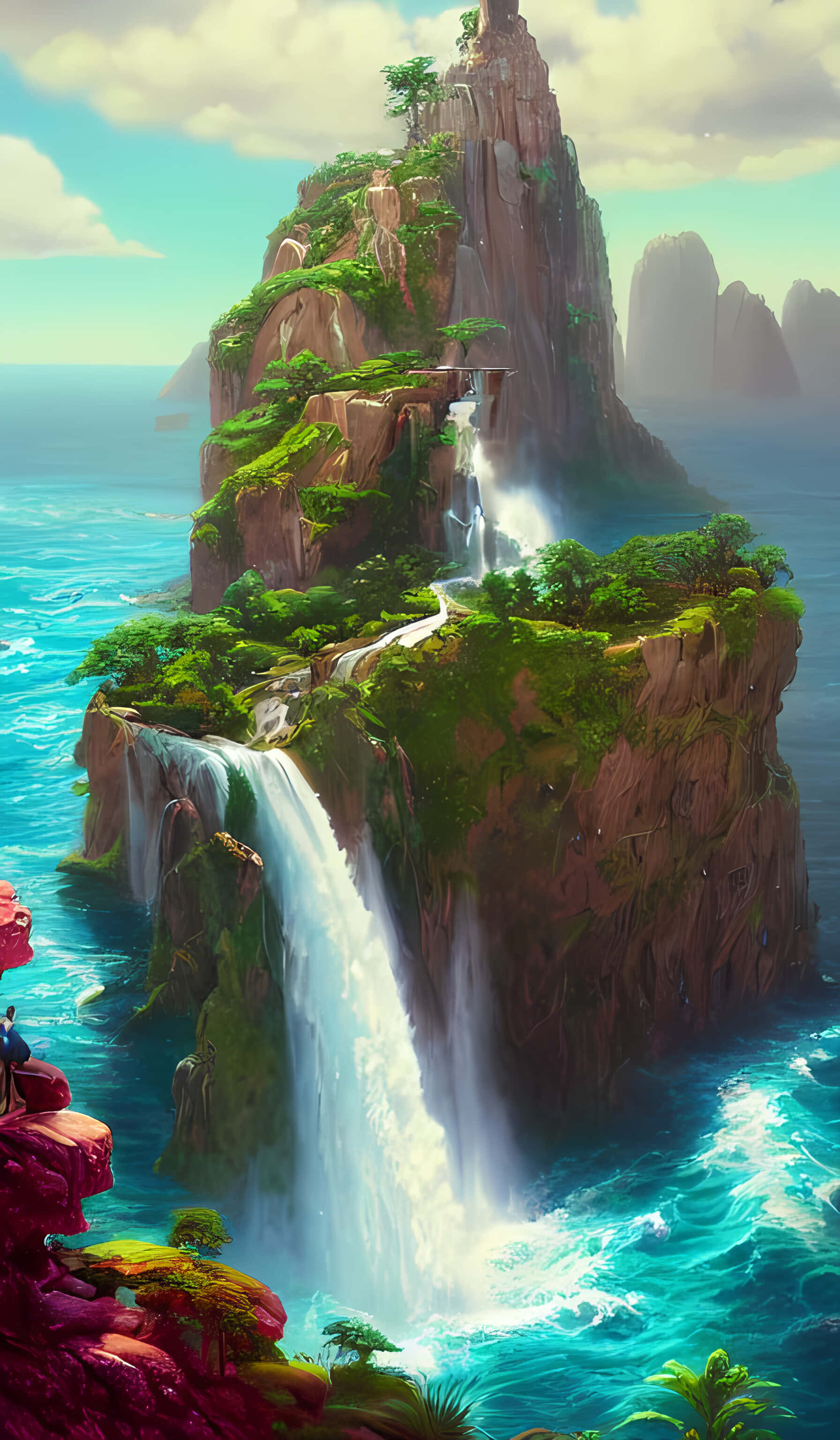 奇幻島嶼背景 壁紙