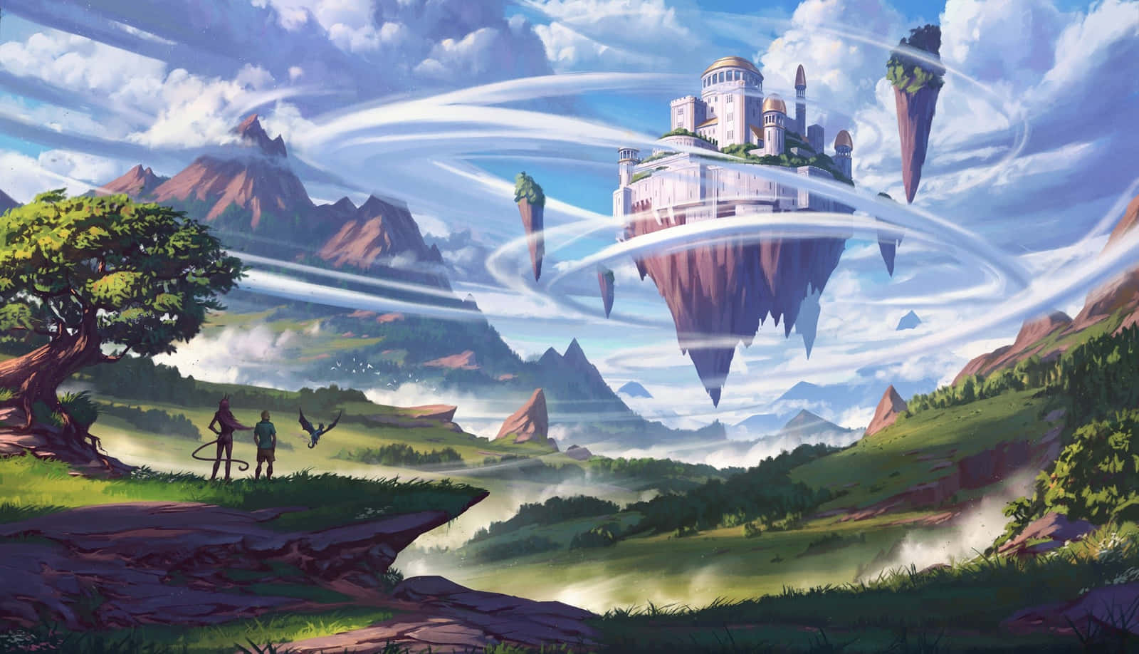 奇幻島嶼背景 壁紙