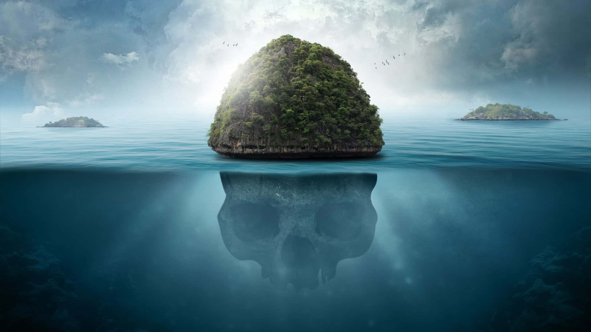 奇幻島嶼背景 壁紙