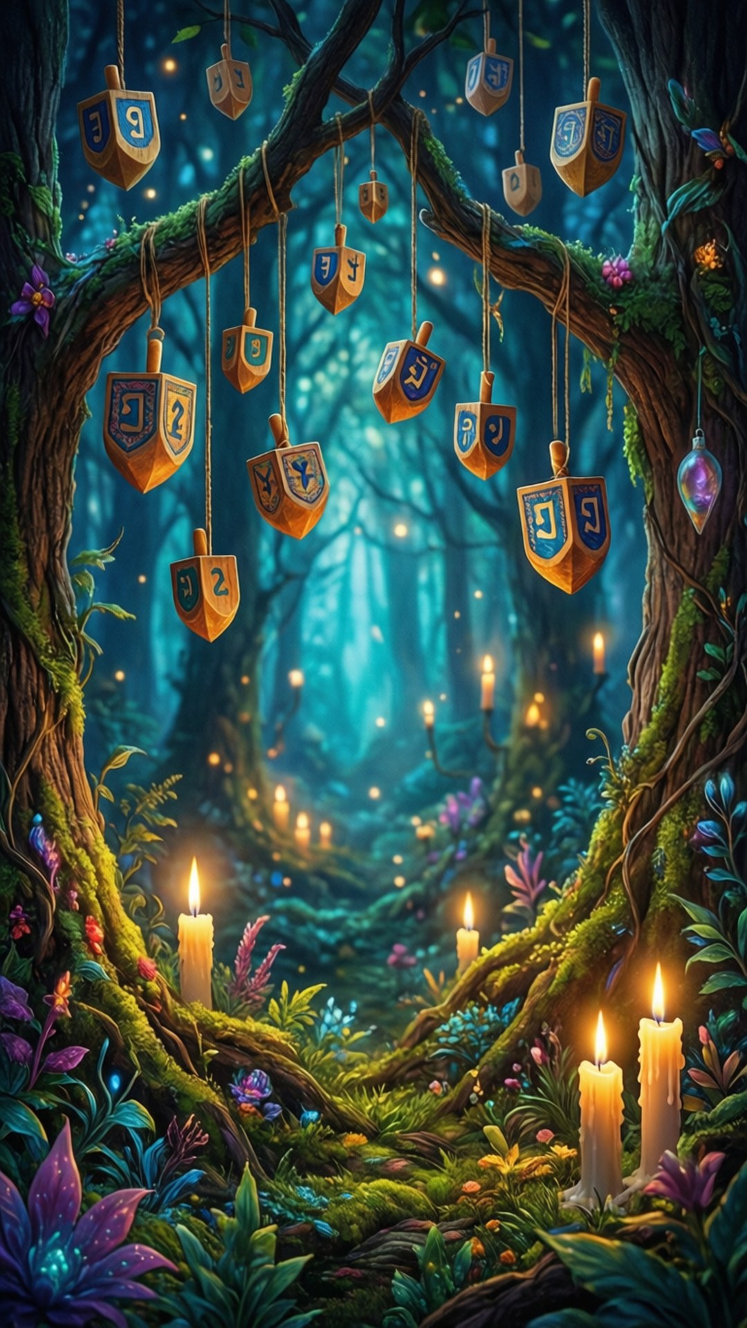奇幻的Hanukkah森林 壁紙
