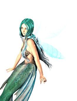 奇幻美人魚仙子混合體 壁紙