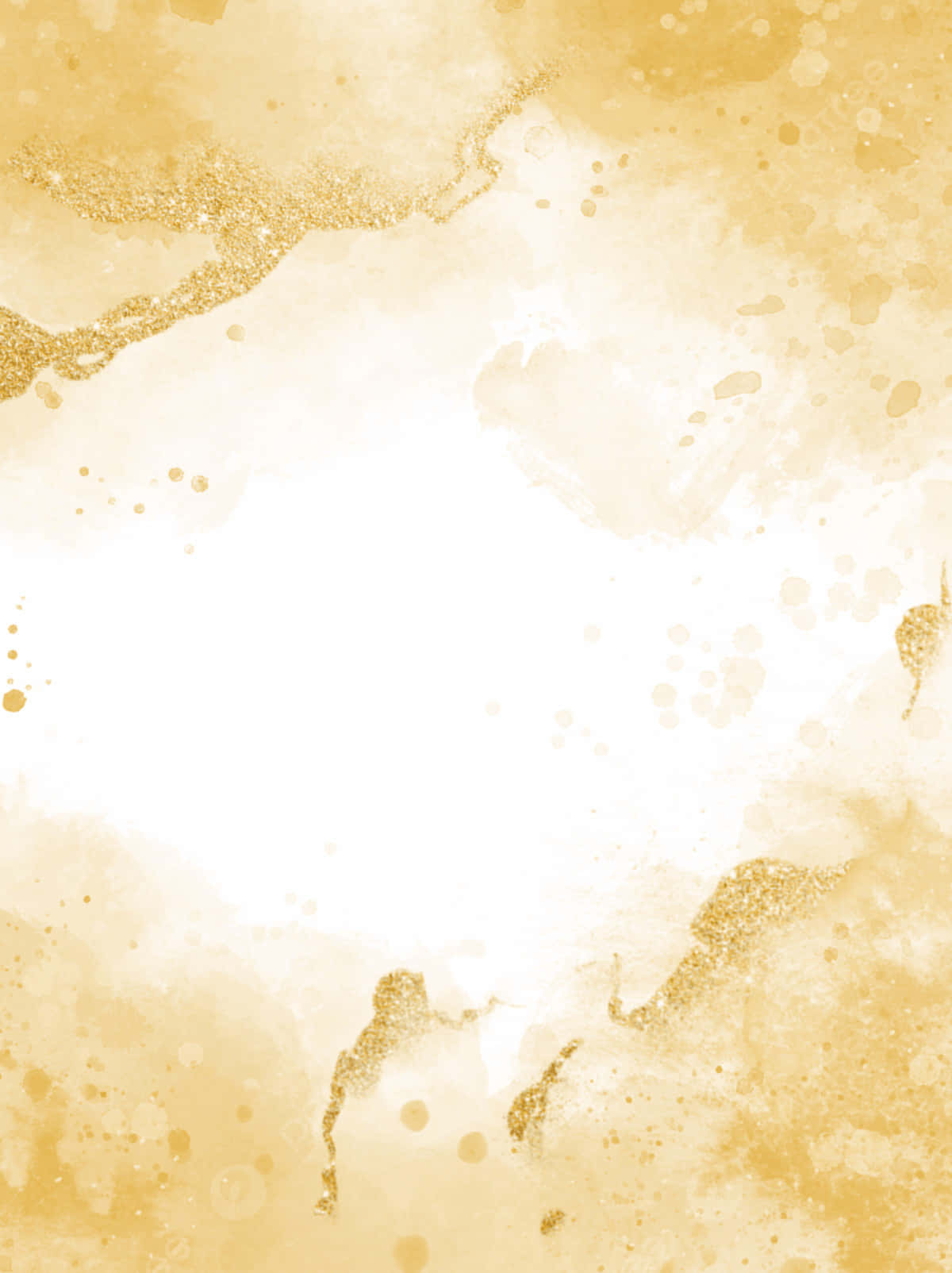 White And Gold 桌布 壁紙 — 奢華抽象背景，帶有閃爍金色亮粉和柔和米色水彩洗滌效果。
