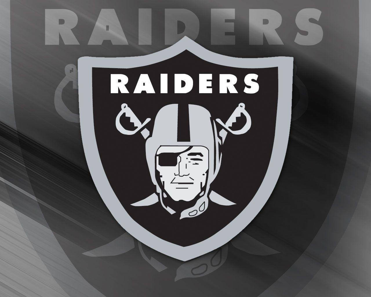 奧克蘭突襲者隊標誌 NFL 球隊灰階 壁紙