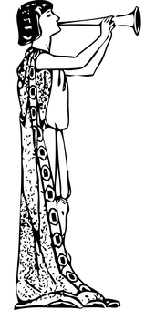 女性站立剪影 壁紙