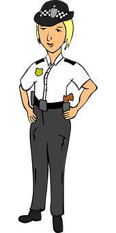 女警卡通插圖 壁紙