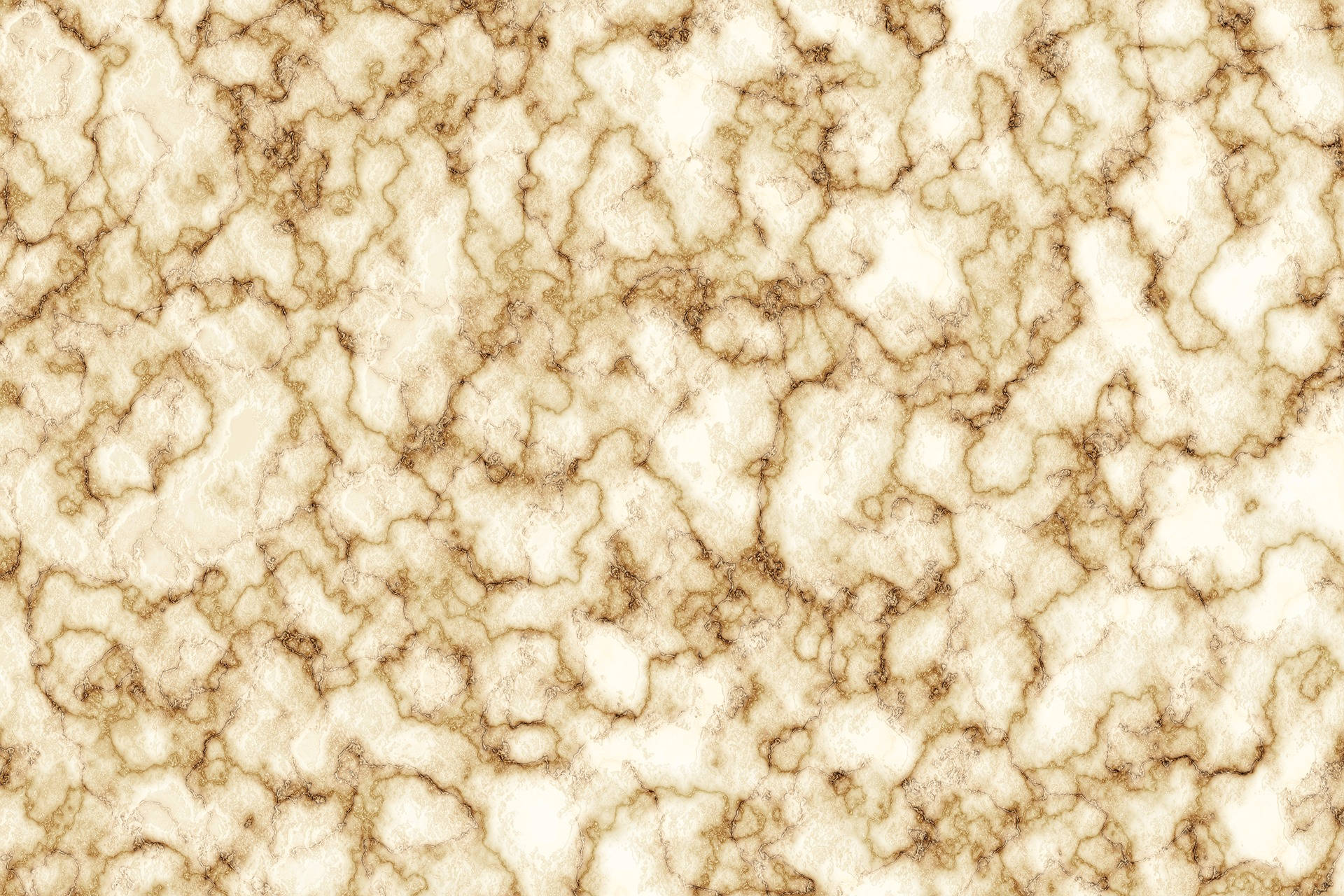 Marble Desktop 桌布 壁紙 — 奶油米色大理石紋理的近距離特寫，帶有漩渦狀棕色紋理和有機圖案。