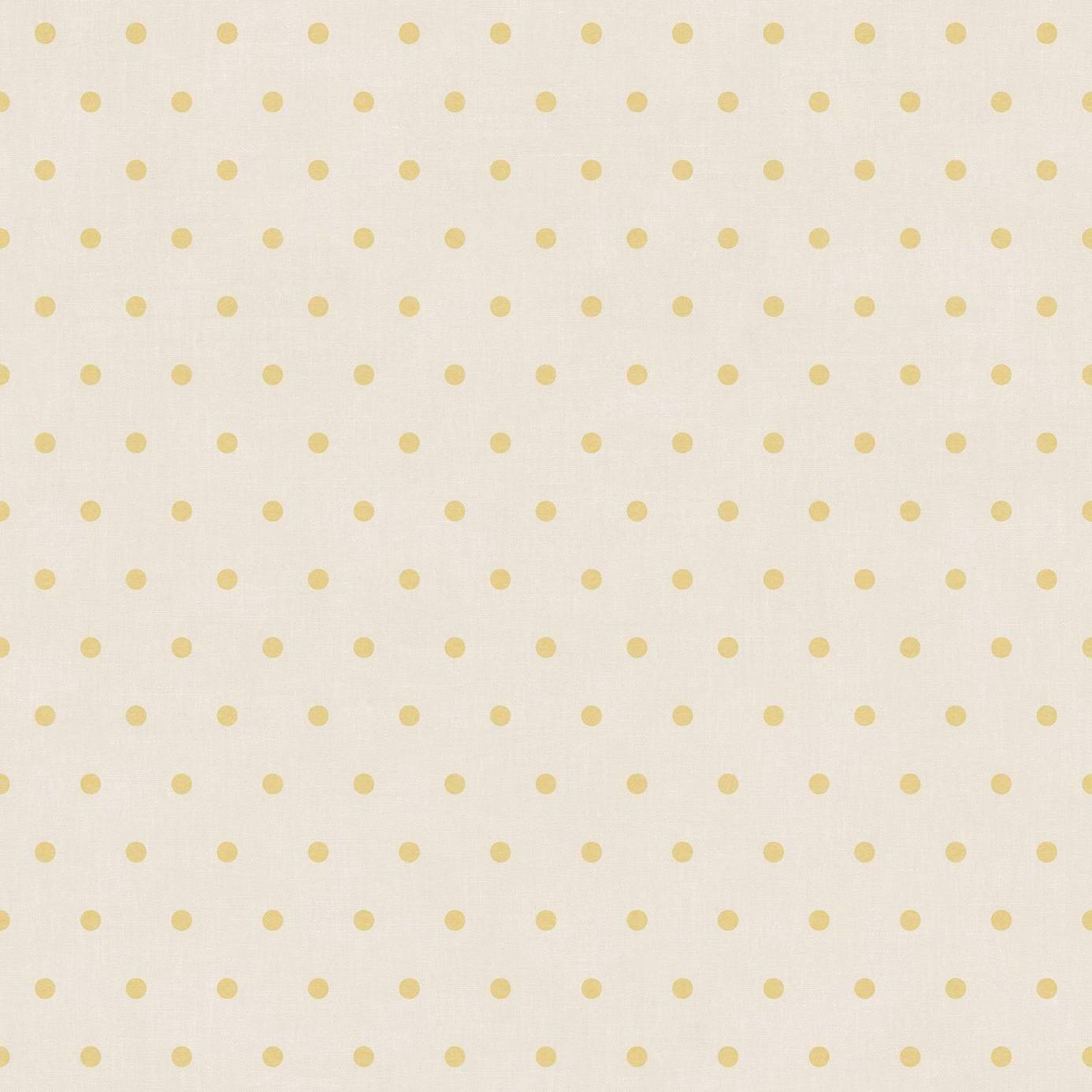 Cream 桌布 壁紙 — 奶油色壁紙，在紋理織物表面上均勻分佈淡黃色圓點。