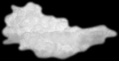 孤立於黑色背景的積雲