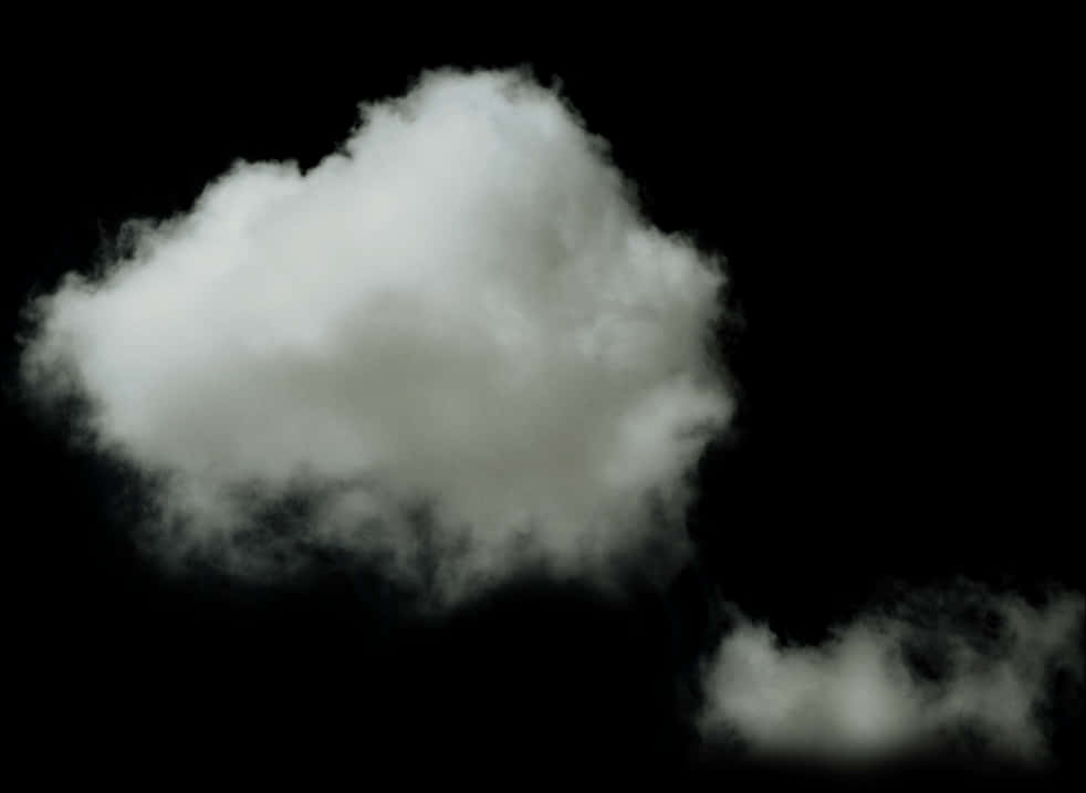 孤雲於黑色背景 壁紙