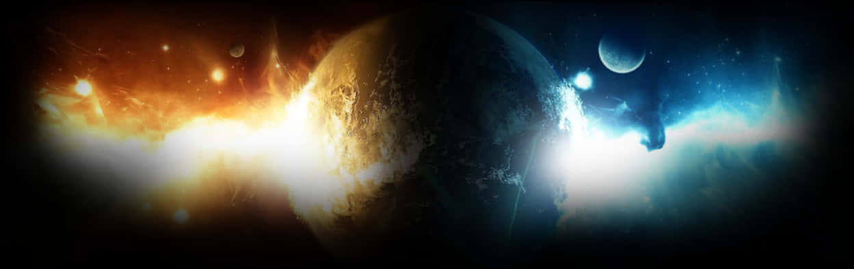 宇宙對決全景 壁紙