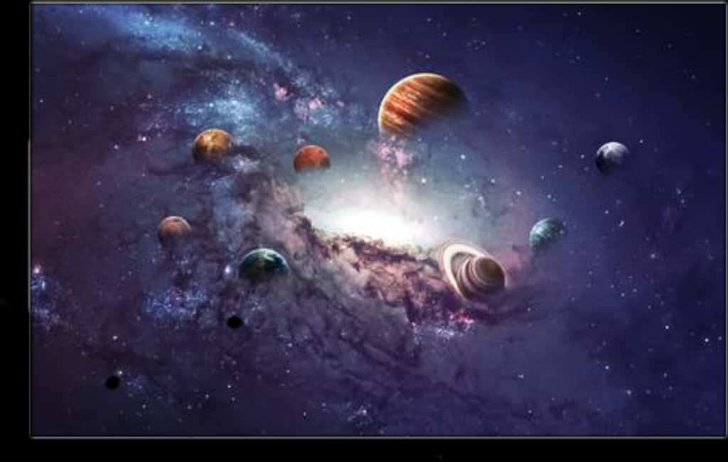 宇宙景觀：行星與星系背景 壁紙