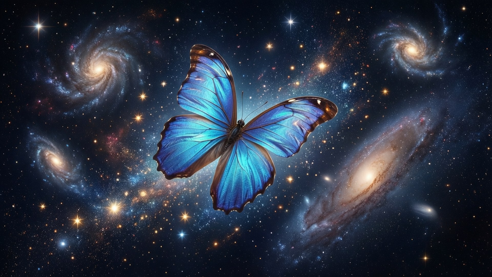 宇宙藍蝶 壁紙