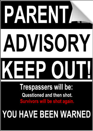 家長 advisory 警告標誌