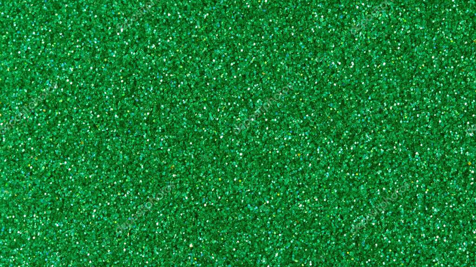 Green Glitter 桌布 壁紙 — 密集的鮮綠色亮粉粒子，帶有微妙的反射光澤。