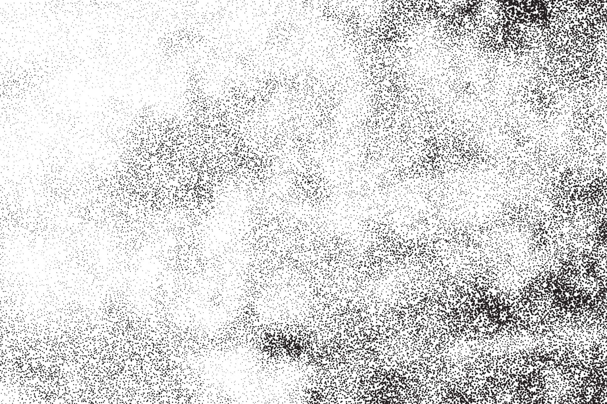 Black And White Texture 桌布 壁紙 — 密集黑白點組成的單色抽象圖案，營造出有紋理的雲狀效果。