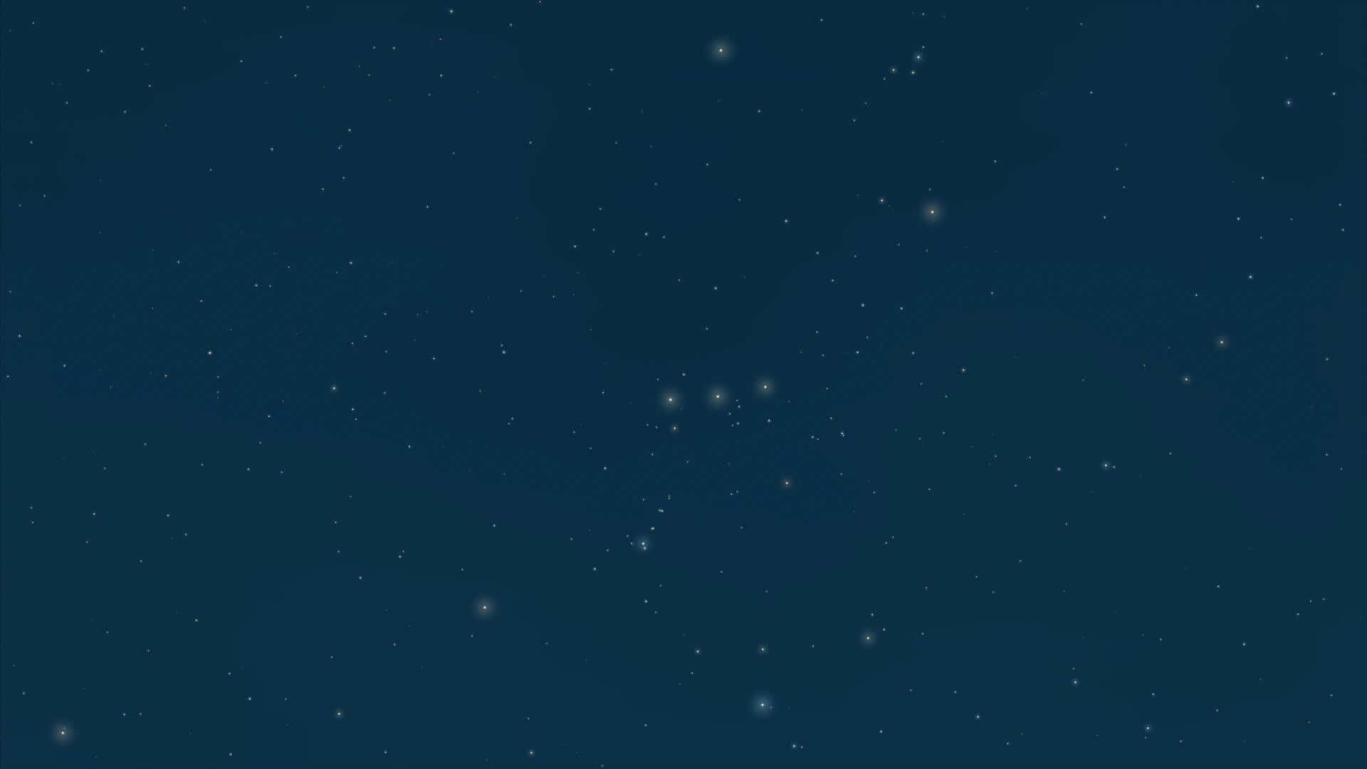 Starry Sky 桌布 壁紙 — 寧靜的夜空，佈滿閃爍的星星和柔和的深色雲朵，在深藍色的廣闊天空中飄移。