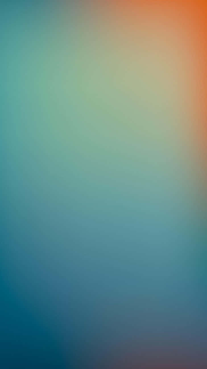 Background Design 桌布 壁紙 — 寧靜的漸層桌布，將冷色調的藍綠色和暖色調的橙色柔和地融合在模糊的抽象圖案中。