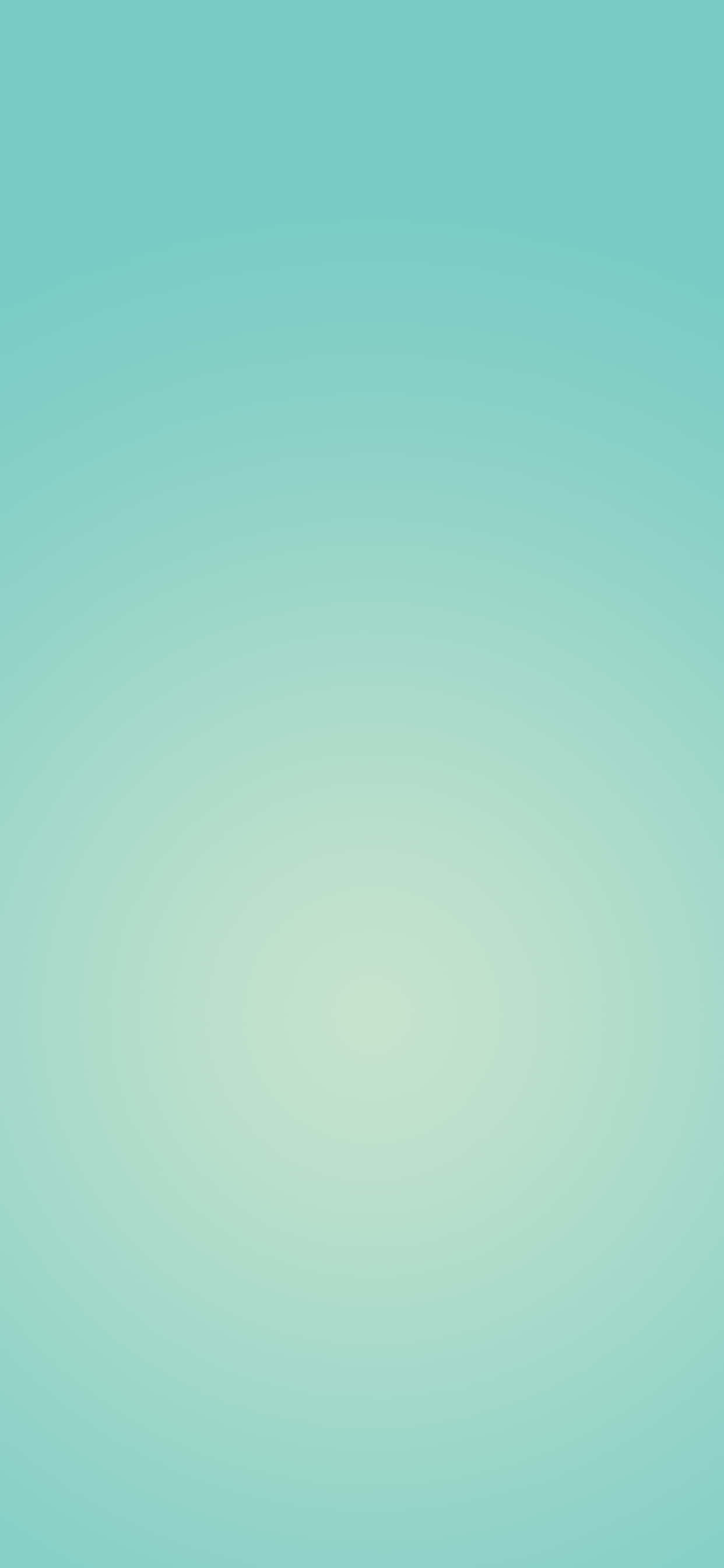 Turquoise iPhone 桌布 壁紙 — 寧靜的漸變壁紙，從柔和青綠色過渡到淡薄荷綠色，帶有微妙的同心圓亮點。