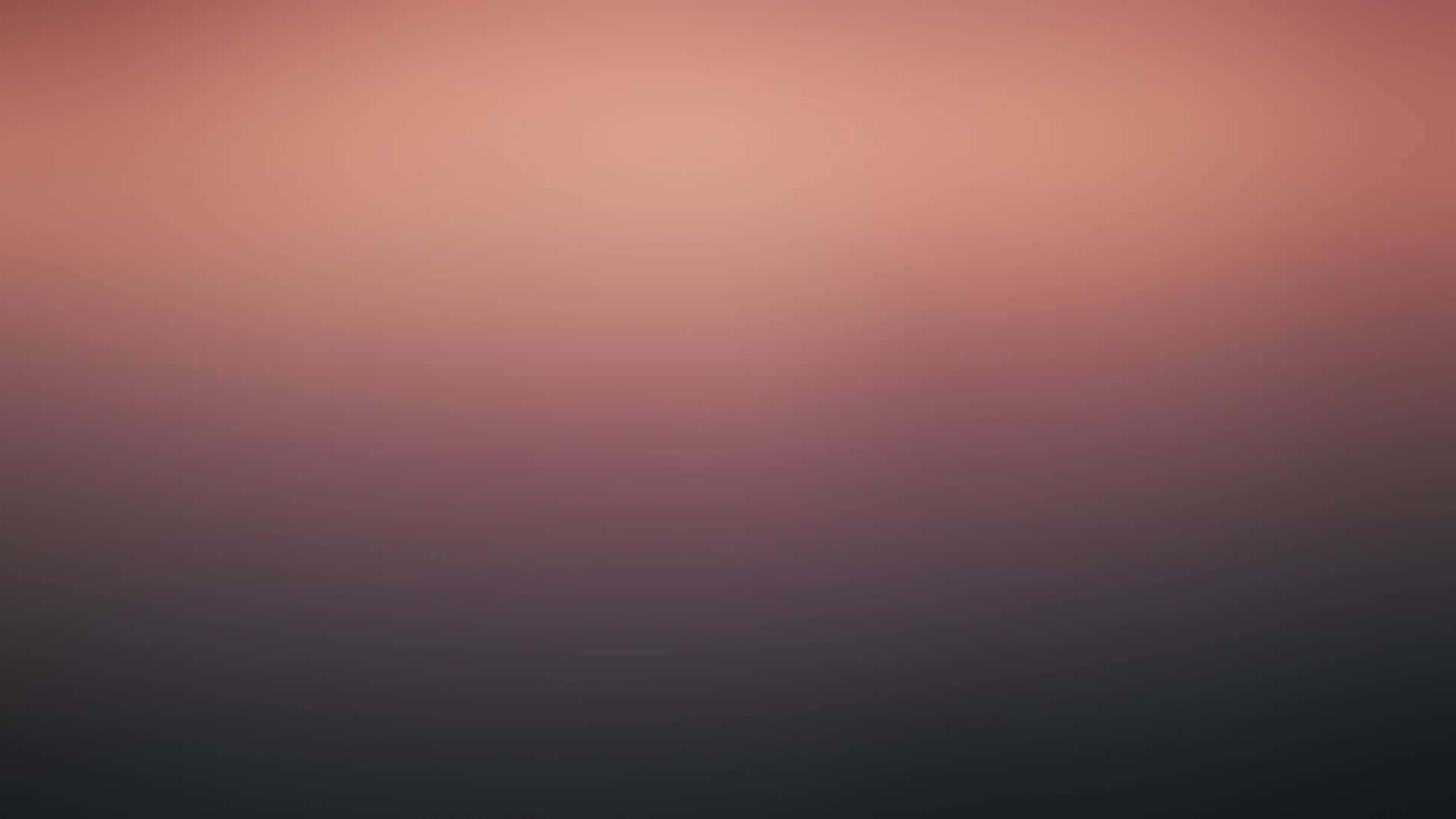 Dark Gradient 桌布 壁紙 — 寧靜的漸變天空，從柔和蜜桃色過渡到深紫紅色和炭灰色。