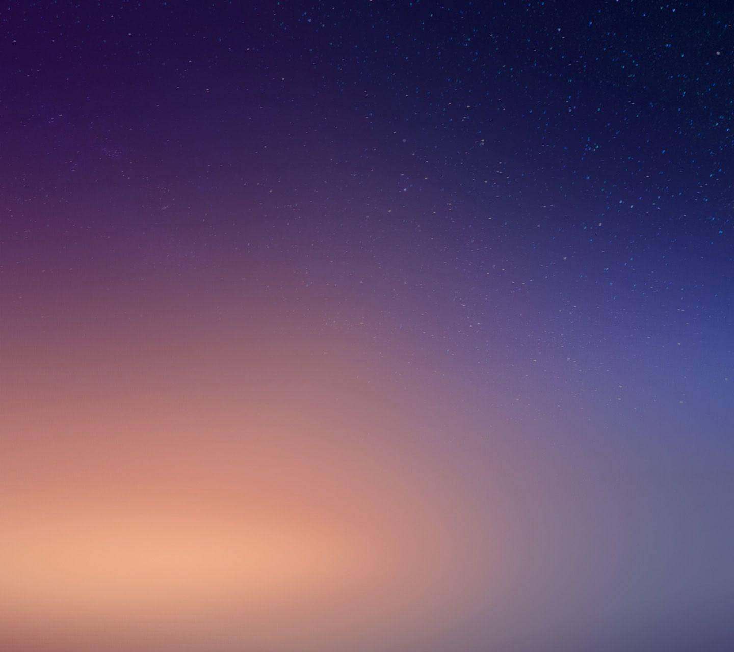 Xiaomi 桌布 壁紙 — 寧靜的黃昏天空從溫暖的蜜桃色過渡到深靛藍色，點綴著無數閃爍的星星。