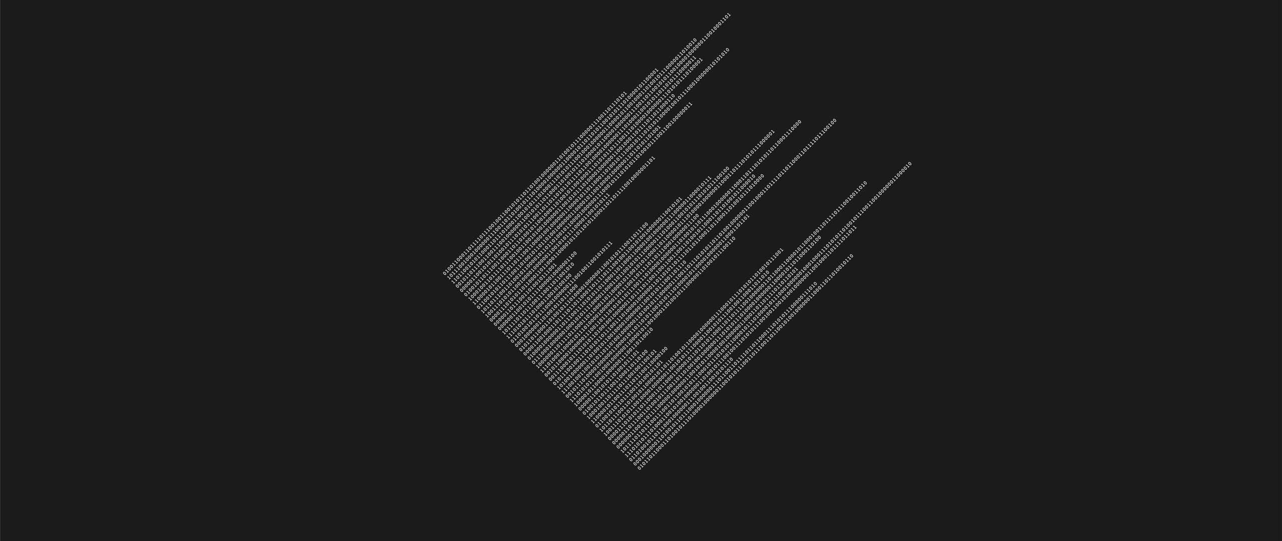 2560x1080 Minimal 桌布 壁紙 — 對角白線的極簡抽象圖案在深色背景上形成動態幾何形狀。