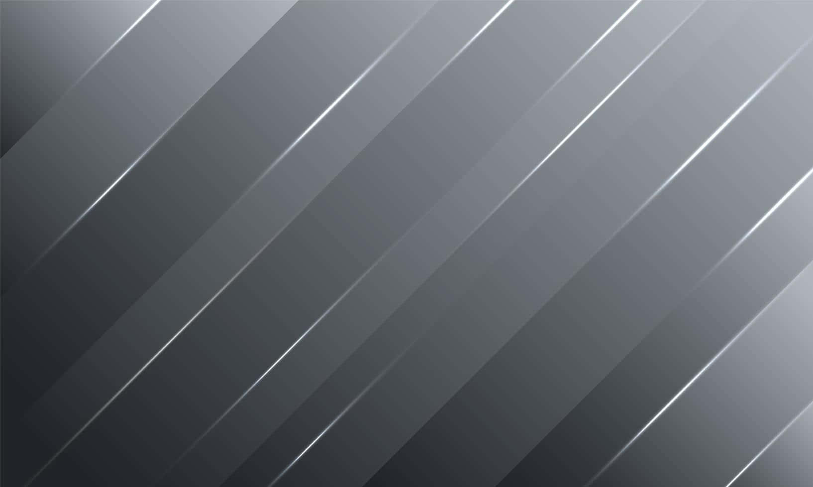 Black Gradient 桌布 壁紙 — 對角金屬灰色條紋搭配漸變高光，營造出時尚現代的抽象背景。
