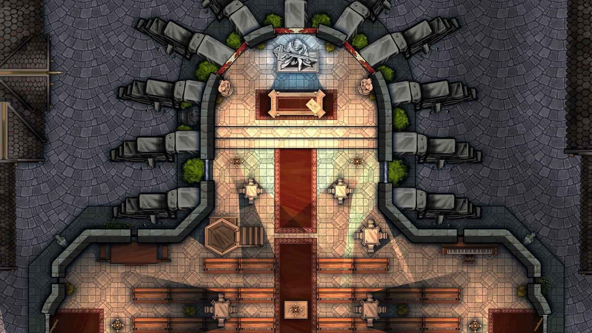 小型建築平面圖，附有桌椅 壁紙