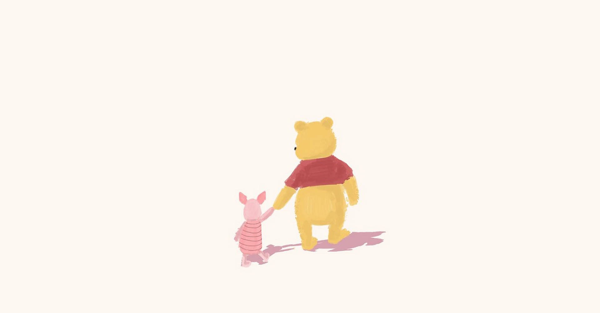 小熊維尼與小豬手牽手走開 — Winnie the pooh GIF 壁紙