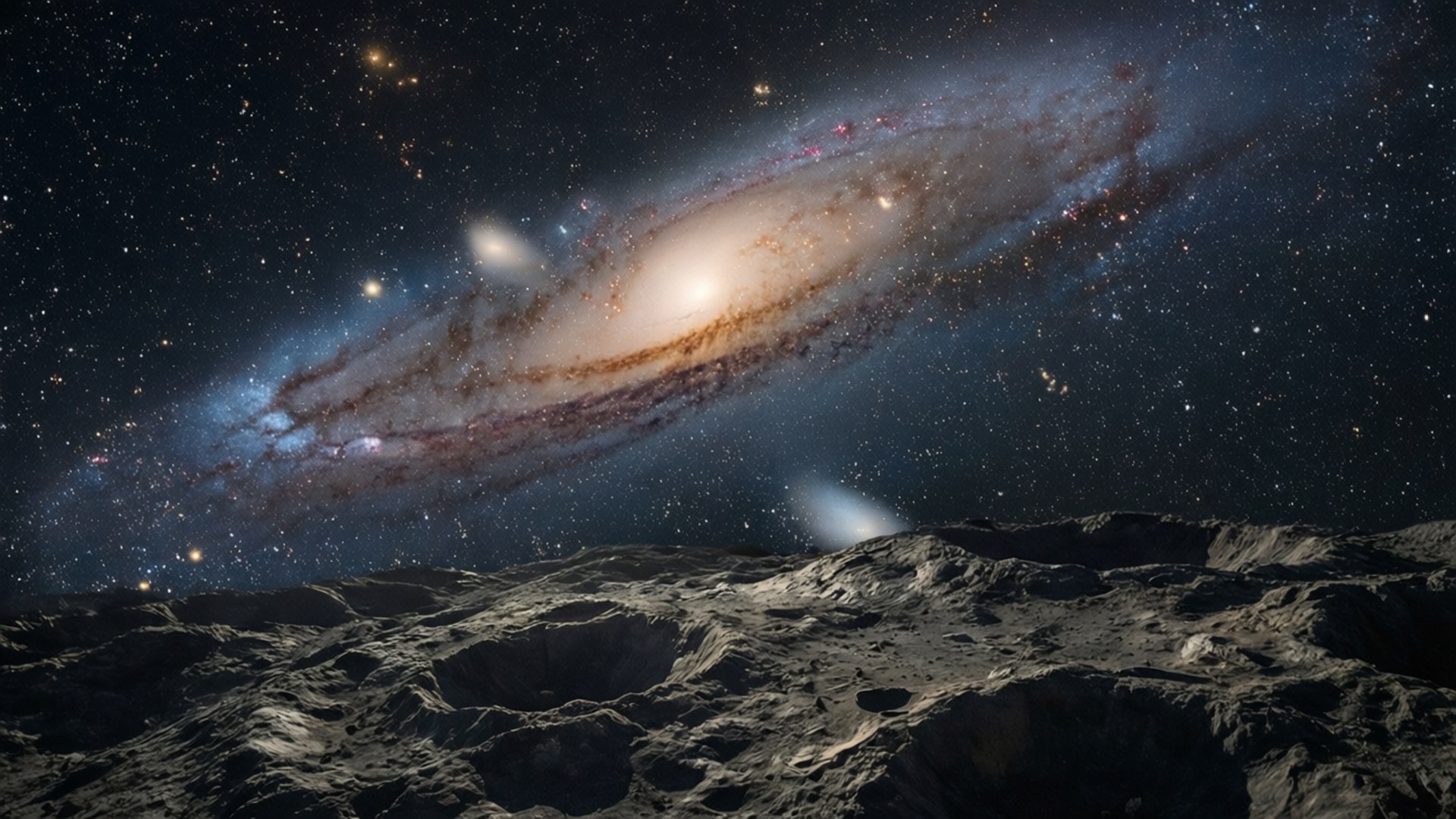 小行星之上的星系 壁紙