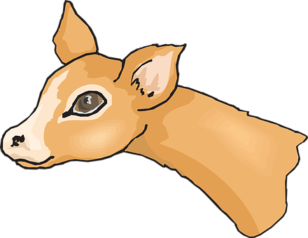 小鹿頭插圖 壁紙