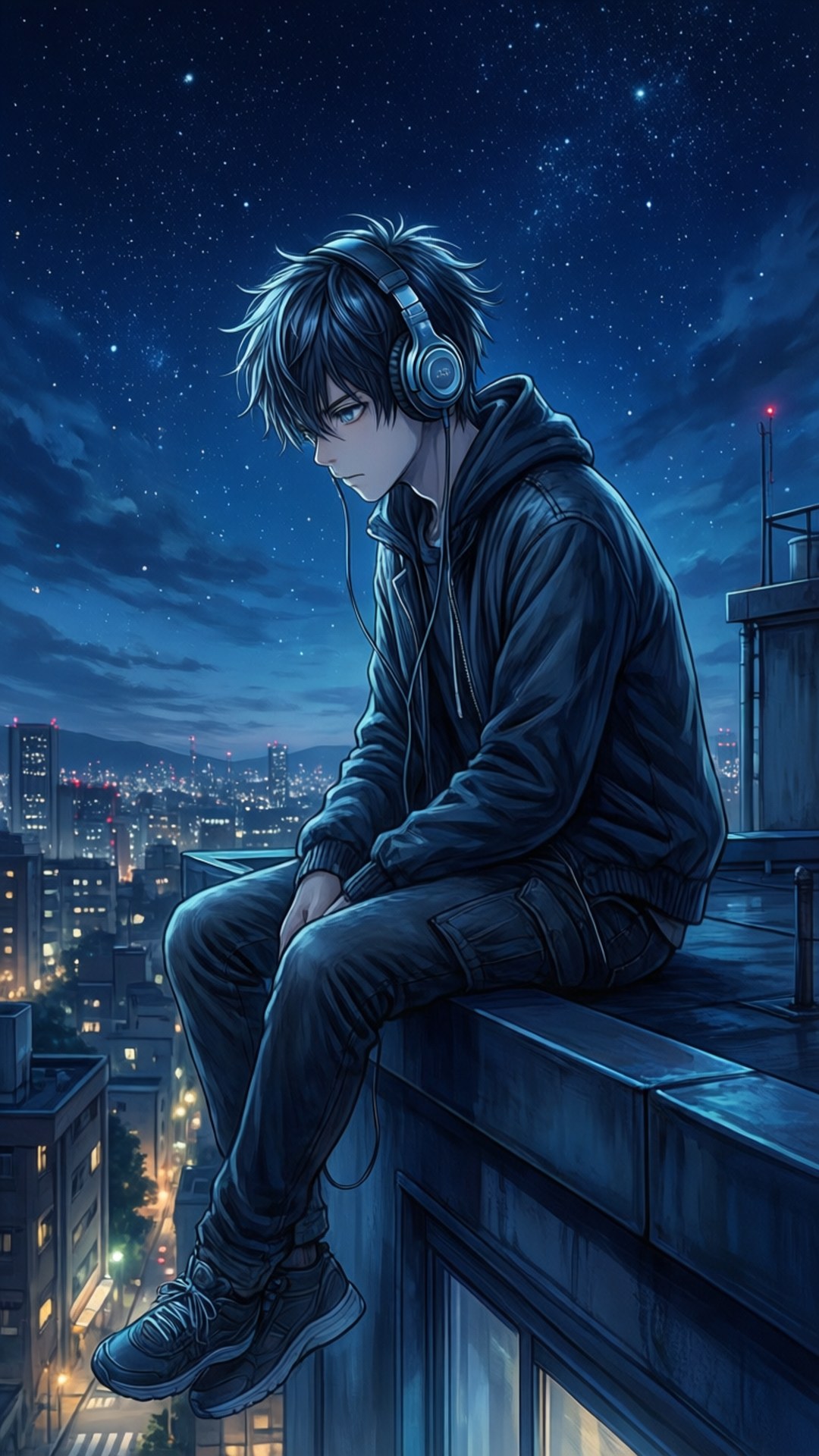 屋頂夜拍節奏 壁紙