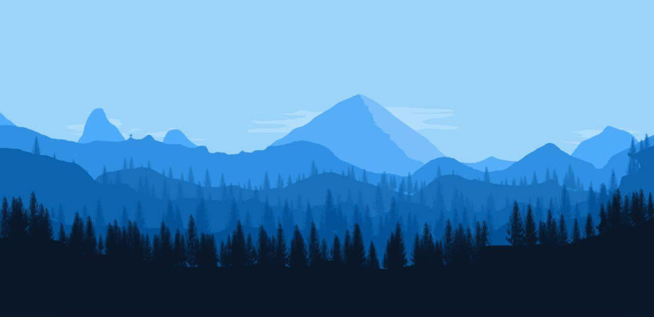 山巒與樹木交織的山景 — 火線觀測者 GIF 壁紙
