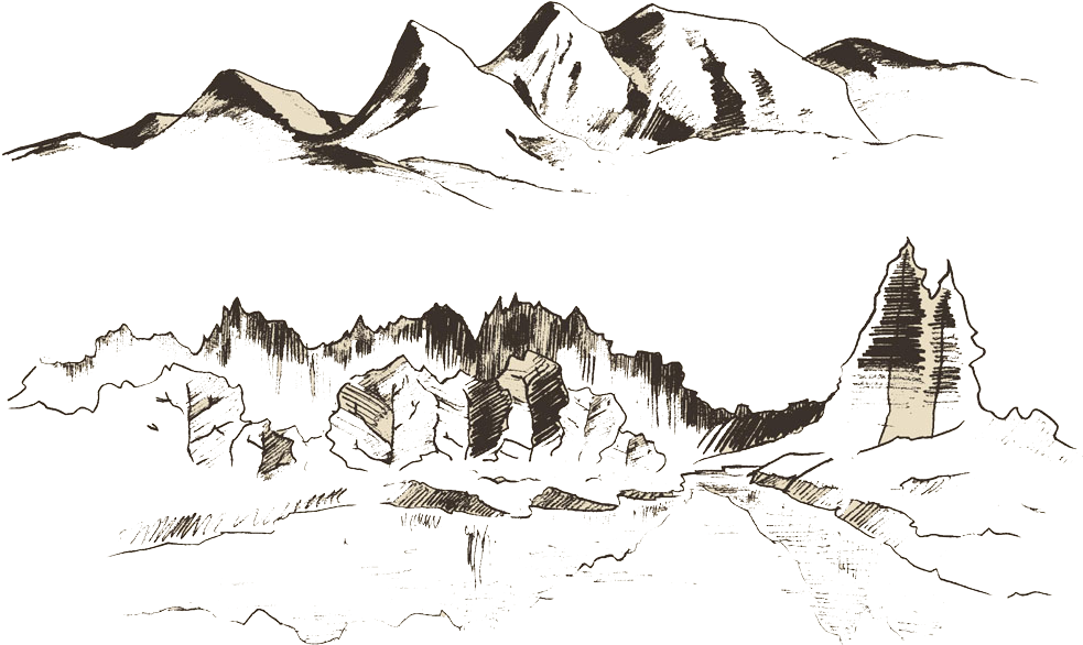 山景素描藝術 壁紙