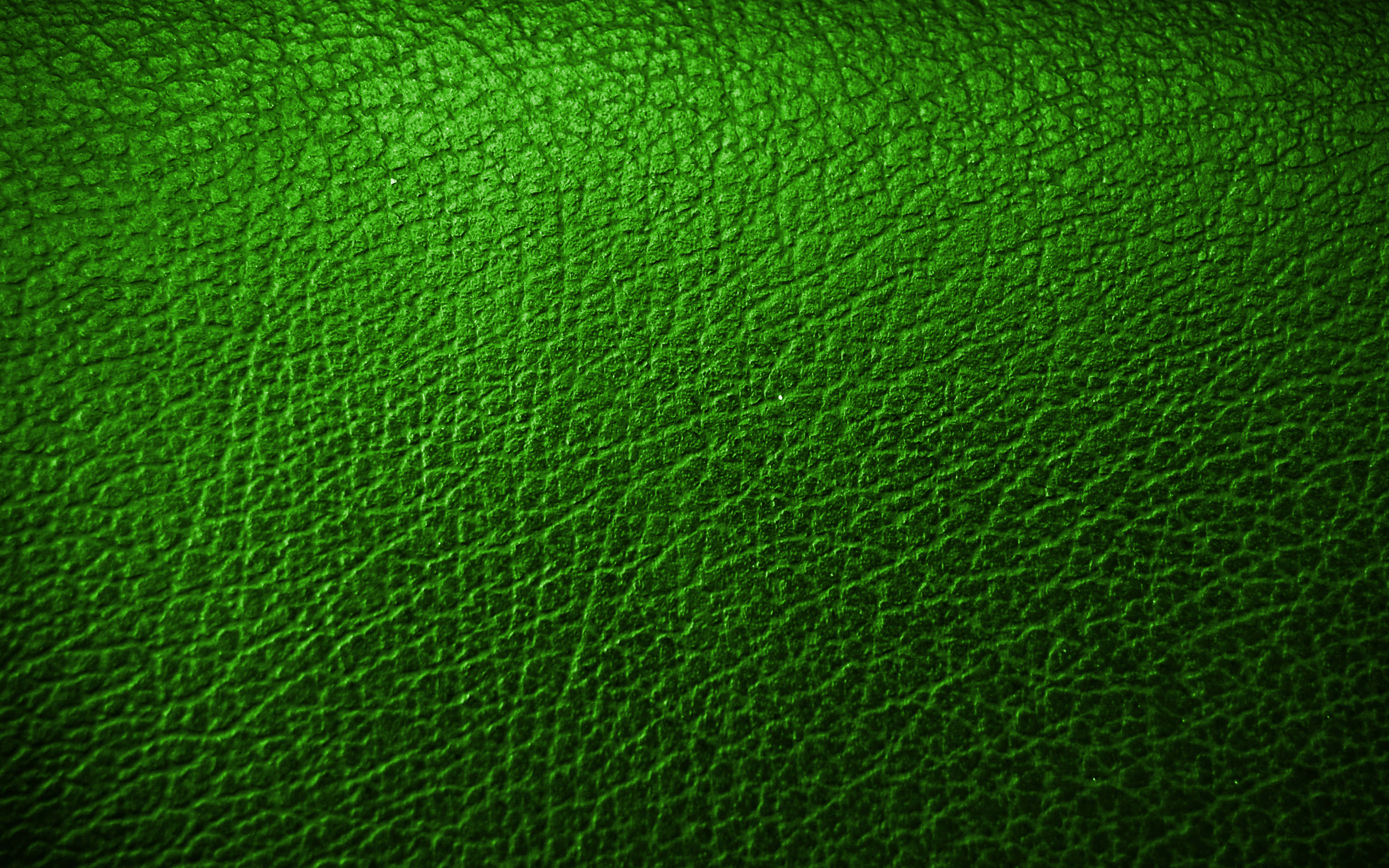 Leather 桌布 壁紙 — 左上角漸變照明下的豐富綠色紋理皮革特寫。