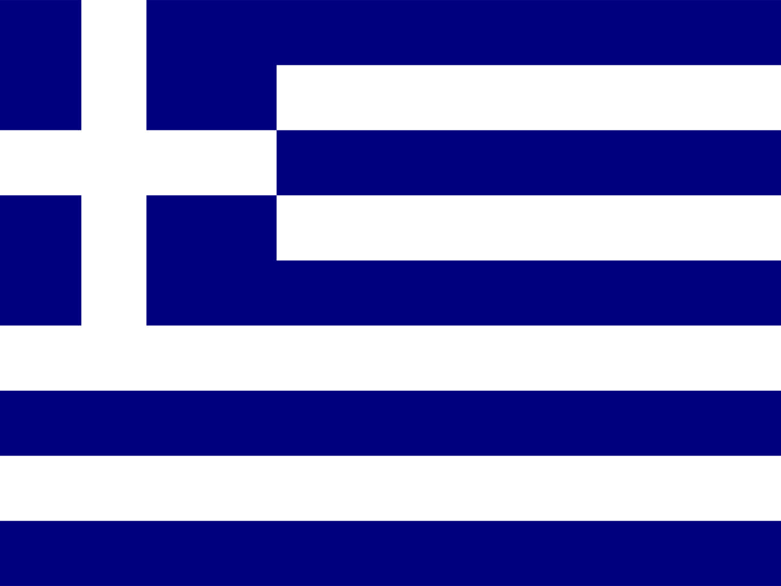 Flag 桌布 壁紙 — 希臘國旗顯示九條藍白相間的橫條，左上角藍色正方形內有一個白色十字。