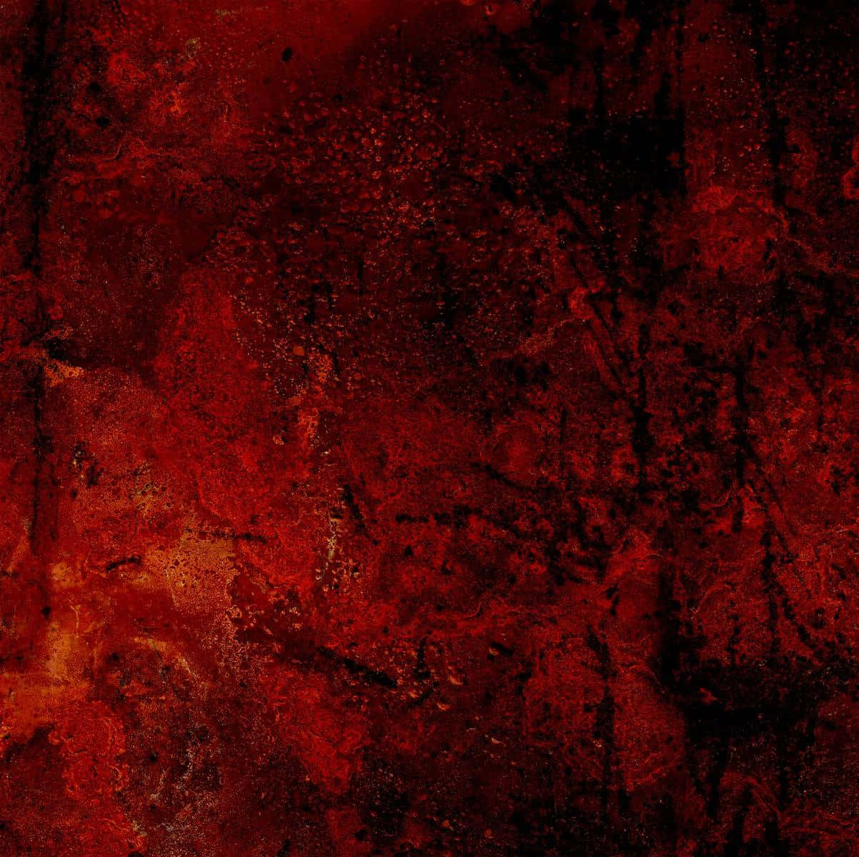Red Texture 桌布 壁紙 — 帶有深紅和黑色的紋理抽象表面，類似舊鏽和污垢。
