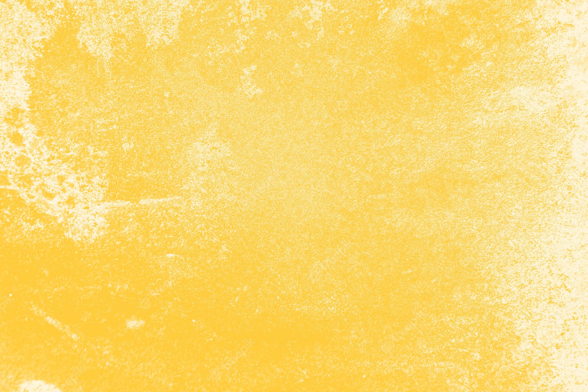 Yellow Texture 桌布 壁紙 — 帶有白色磨損邊緣和細微筆觸圖案的紋理黃色牆壁。